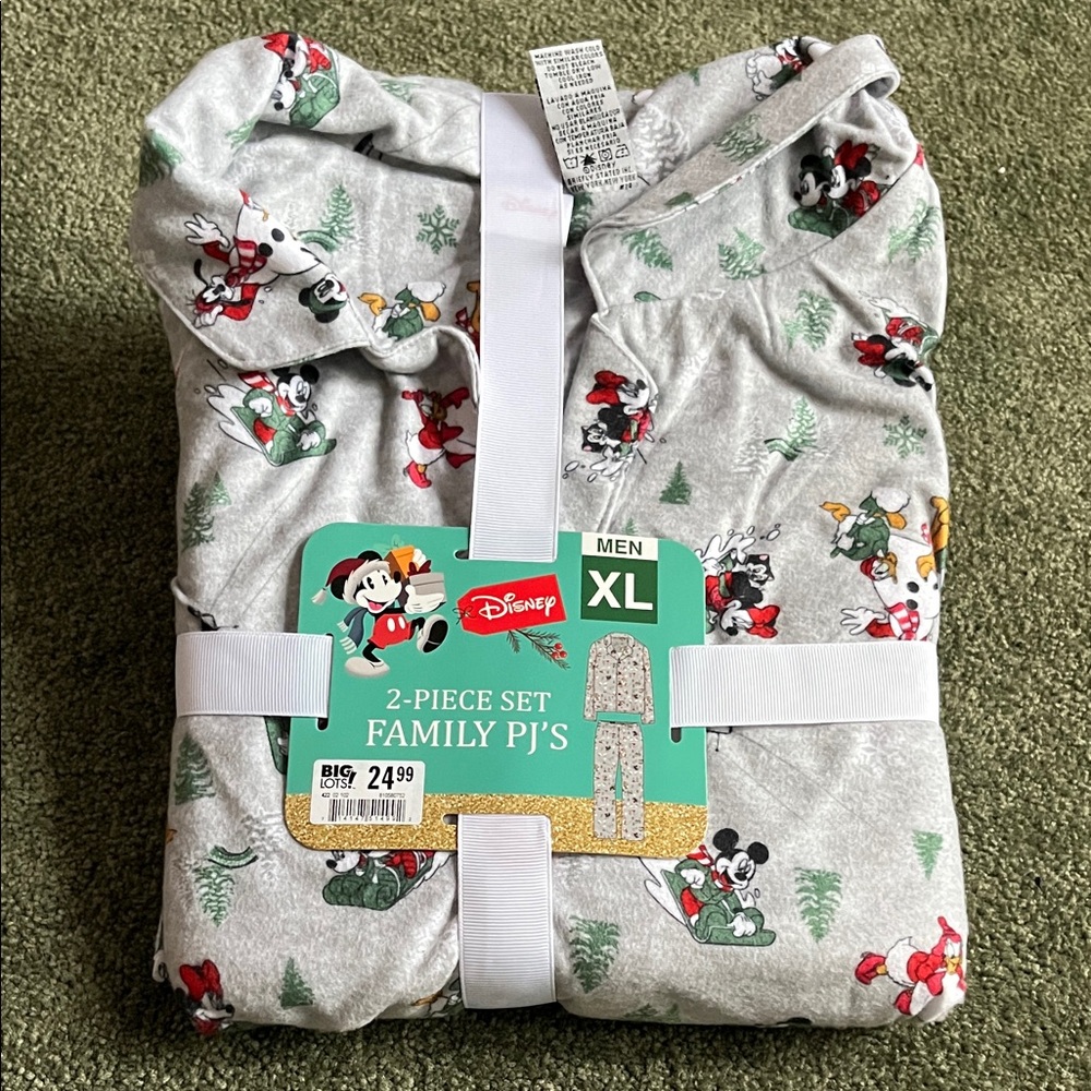 Disney Gray and Red Men's Pajama Set